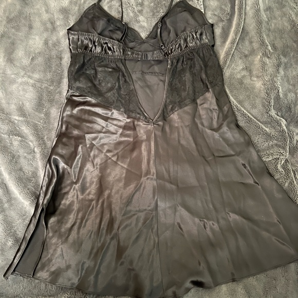 Betsy Johnson black short satin nightgown - Picture 2 of 5